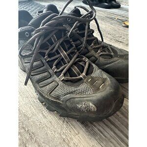 North Face Ultra 109 Running Shoes Mens 9.5 Gray Black Waterproof Trail Hiking
